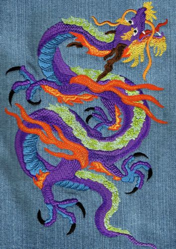 Dragon Embroidery Design