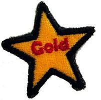 School Embroidery Design - Gold Star Pencil Topper